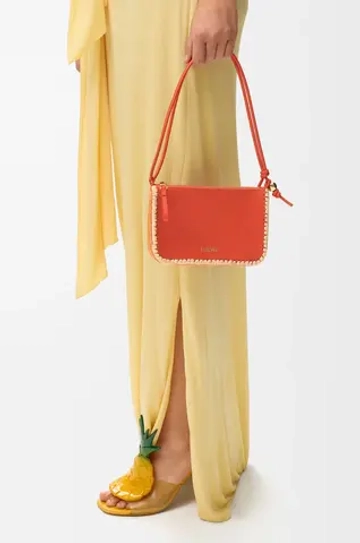 Loewe Сумка Rio из классической телячьей кожи и рафии, оранжевый