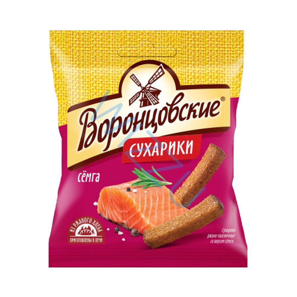 "Воронцовские" сухарики ржано-пшеничные со вкусом сёмги 1 28 40 гр