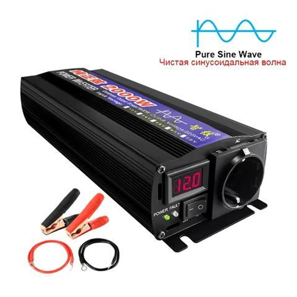 Инвертор 24V-220V 2000W ERO Иероглиф чистый синус