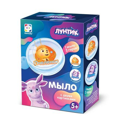 Мыло с картинкой "Лунтик и Пчеленок" (Фантазер)