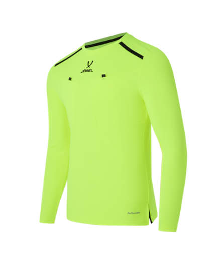 Футболка судейская с длинным рукавом DIVISION PerFormDRY Referee LS Tee, желтый неон