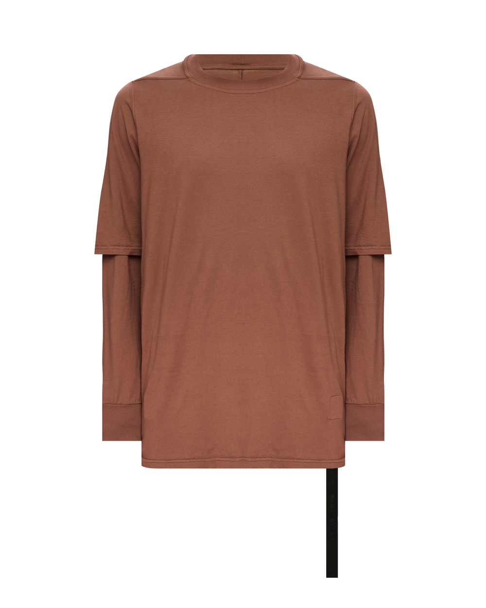 RICK OWENS DRKSHDW ЛОНГСЛИВ КОРИЧНЕВЫЙ HUSTLER