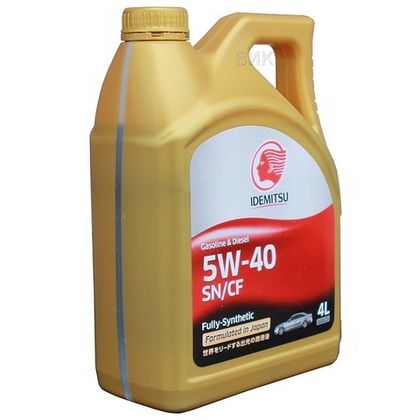 30015048746 IDEMITSU Масло моторное 5W-40 IDEMITSU SN/CF FULLY-SYNTHETIC 4л
