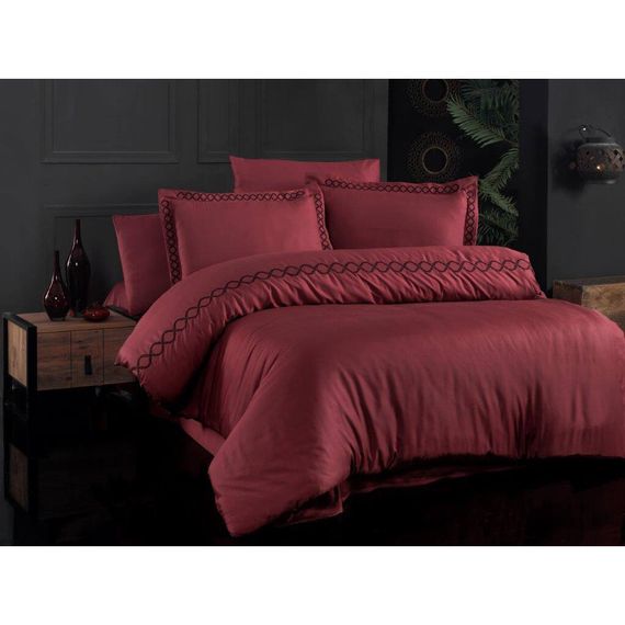 Постельное белье VESTA бордовый Soft cotton
