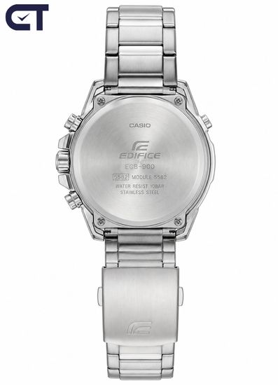 CASIO ECB-900DB-1BDR мужские часы — Bluetooth, Tough Solar и синие акценты