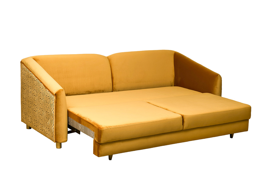 Диван Garda Decor Треви (Trevi) 230М(К) трехм раскл с кантом оранж Velv ORANG+Lattice ORANG 232*103*88 см