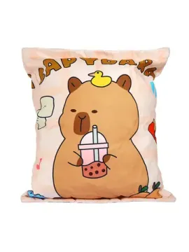 Мягкая игрушка подушка Pudding Пудинг Капибара, 40х30см