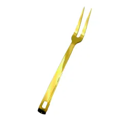 Вилка для мяса поварская 27,5 см сервировочная Square Tip нерж. цвет золото PVD P.L. Proff Cuisine