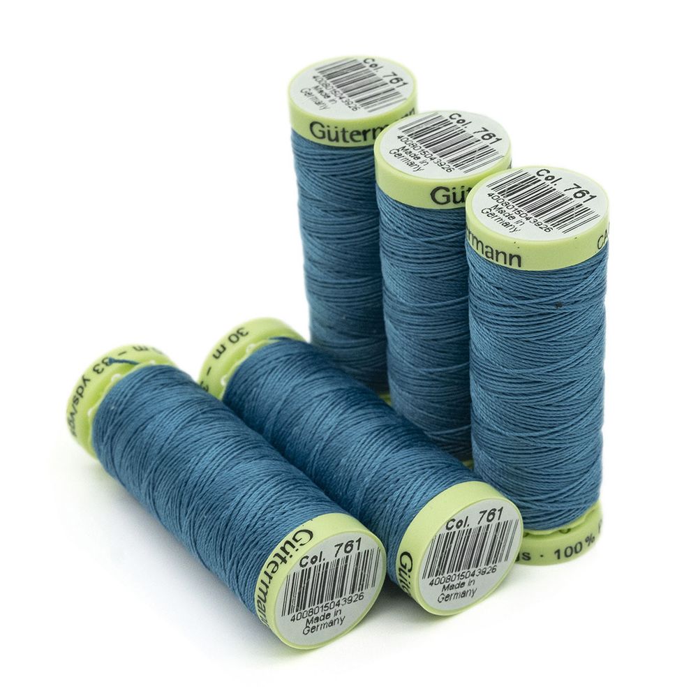 Нитки отделочные Gutermann Top Stitch 30 (30 метров), 5 кат. | 761 св.бирюза