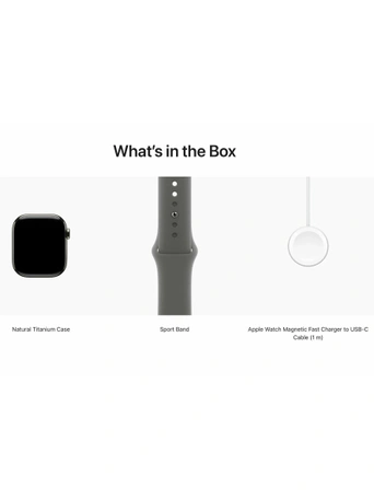 Умные часы Apple Watch Series 10 GPS + Cellular 42 мм Natural Titanium Case with Stone Grey Sport Band - S/M