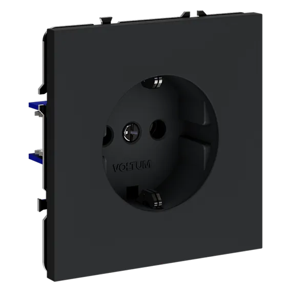 Розетка с заземлением Voltum S70 Графит VLS040107