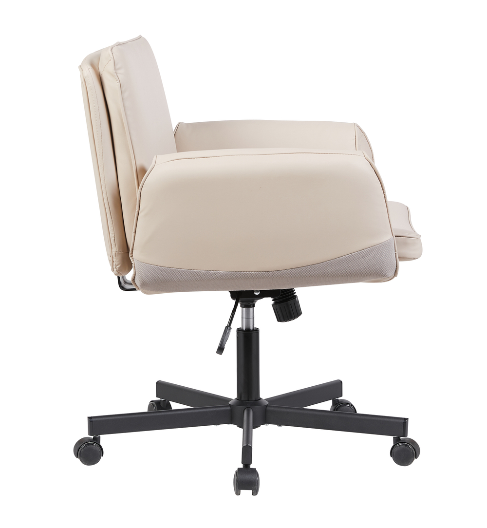 Кресло офисное TopChairs Foldo с откидными подлокотниками бежевое