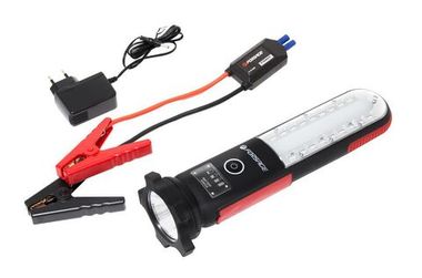 Фонарь светодиодный аккумуляторный с накопителем и функцией пуска а/м(12V,12000mAH,400Amp,480/60Lumen-бок/торц.свет,водонепр.IP54, магит,инд. зарядки) Forsage F-01396