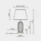 Интерьерная настольная лампа  ML.6123.01TL BL Modelux