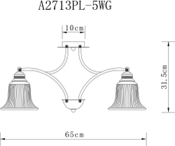 Люстра потолочная Arte Lamp Emma A2713PL-5WG