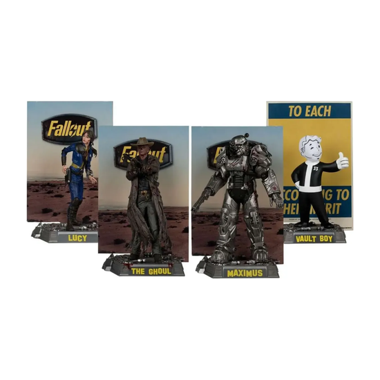 Набор фигурок Fallout Lucy Maximus The Ghoul And Vault Boy 4PK 15см