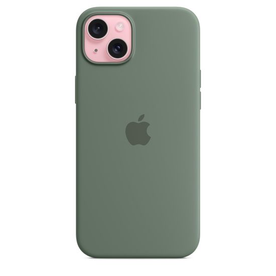 Силиконовый чехол Apple для iPhone 15 Plus MagSafe Зеленый