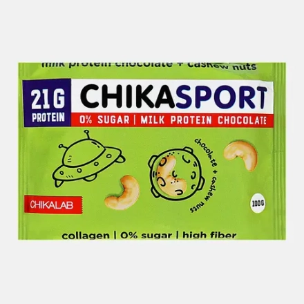 Шоколад Chikalab молочный c кешью 100г