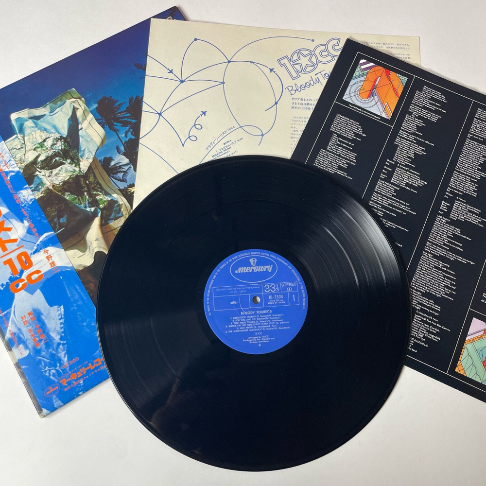 Винтажная виниловая пластинка LP 10cc Тен Си Си Bloody Tourists (Japan 1978) (Obi)