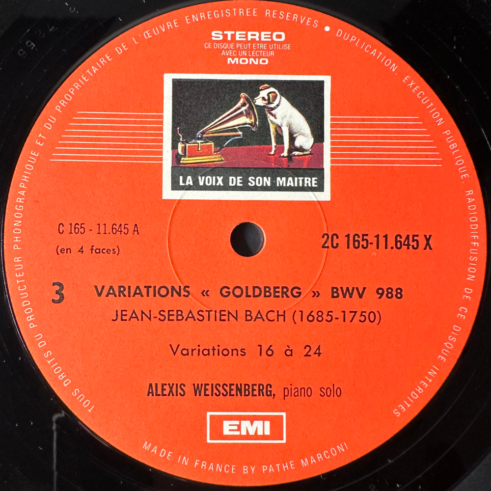Бах - Вариации Гольдберга 2LP (Франция 1971г.)