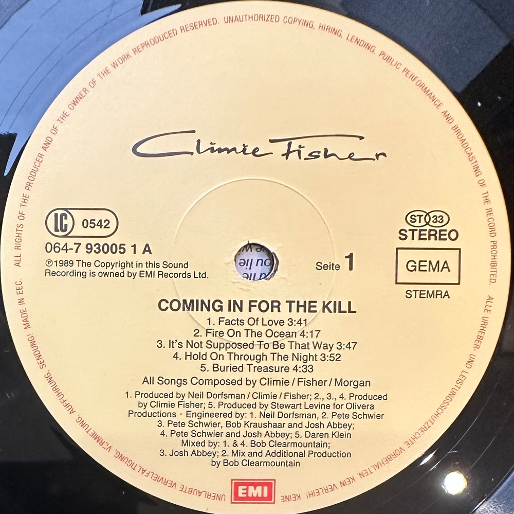 Climie Fisher - Coming In For The Kill (Европа 1989г.)