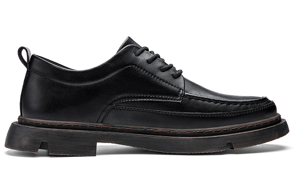 Jeep Casual Leather Shoes Men"s Low top Black