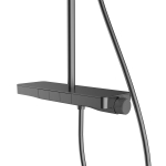 Душевая стойка Vincea Инспаер (Inspire) VSFS-3I12TGM термостатическая с изливом, 30см верх.душ, вороненая сталь