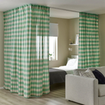 Штора IKEA GLANSHAGTORN (ГЛАНШАГТОРН), Зеленый, 300х250 см