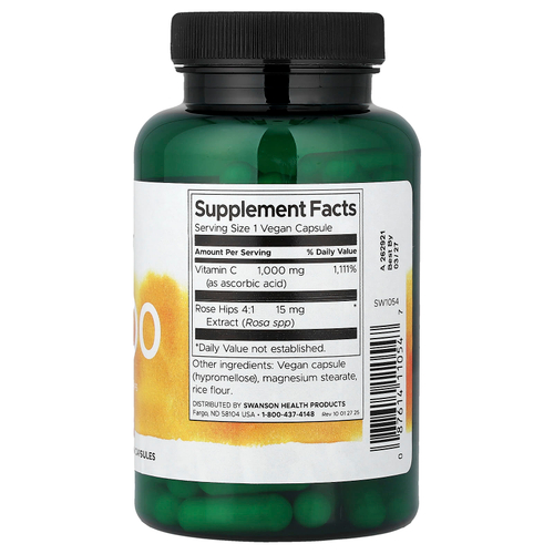 Swanson Vitamins, C-1000, 90 веганских капсул