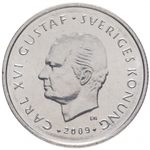 1 крона. 200 лет разделению Финляндии и Швеции. Швеция. 2009 год. XF