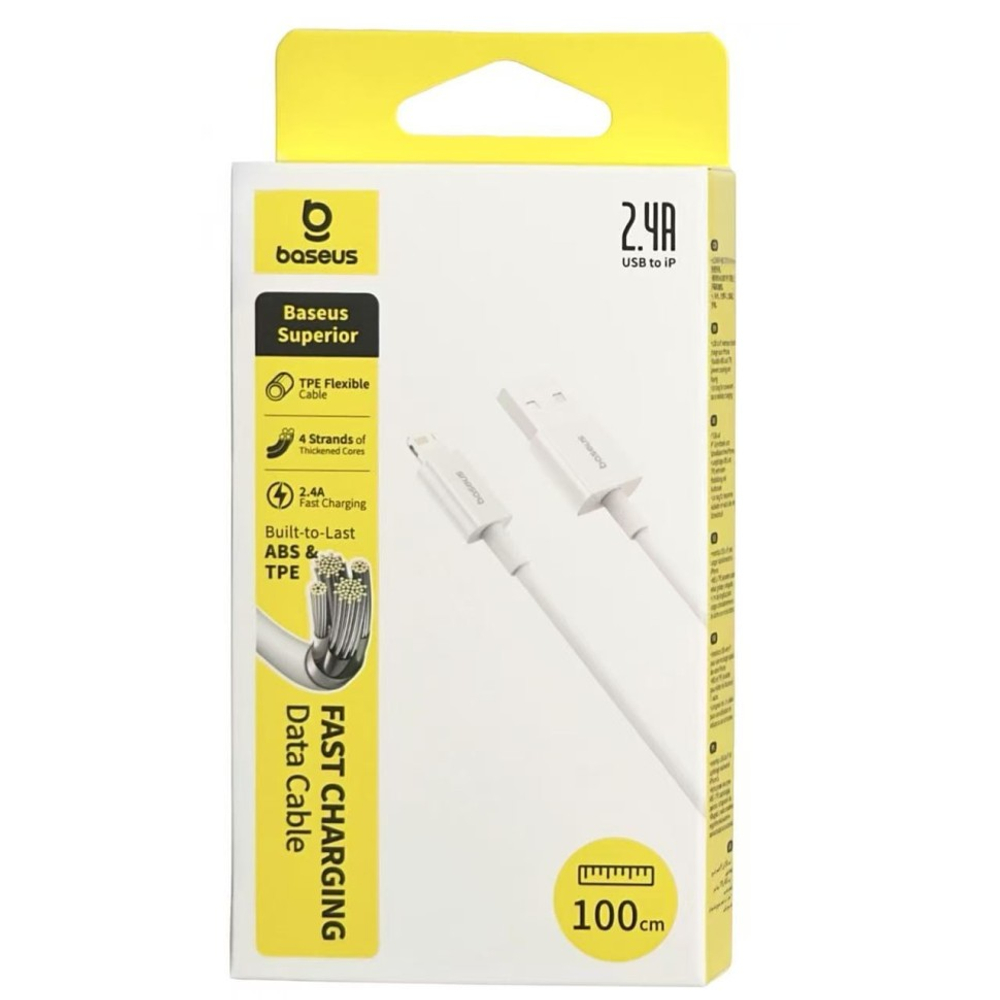 Usb Кабель-зарядка Lightning Baseus Superior series 2.4A 1м CALYS-A02 белый