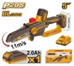 Аккумуляторная цепная мини пила INGCO CGSLI20561 INDUSTRIAL 20 В 5" 1х2Ач