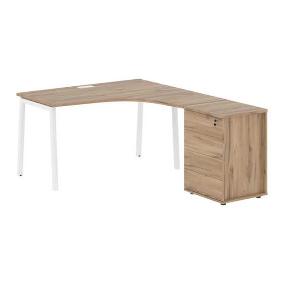 Стол эргономичный с тумбой ELCET 1318(R)  1360х1880х750 EDIS