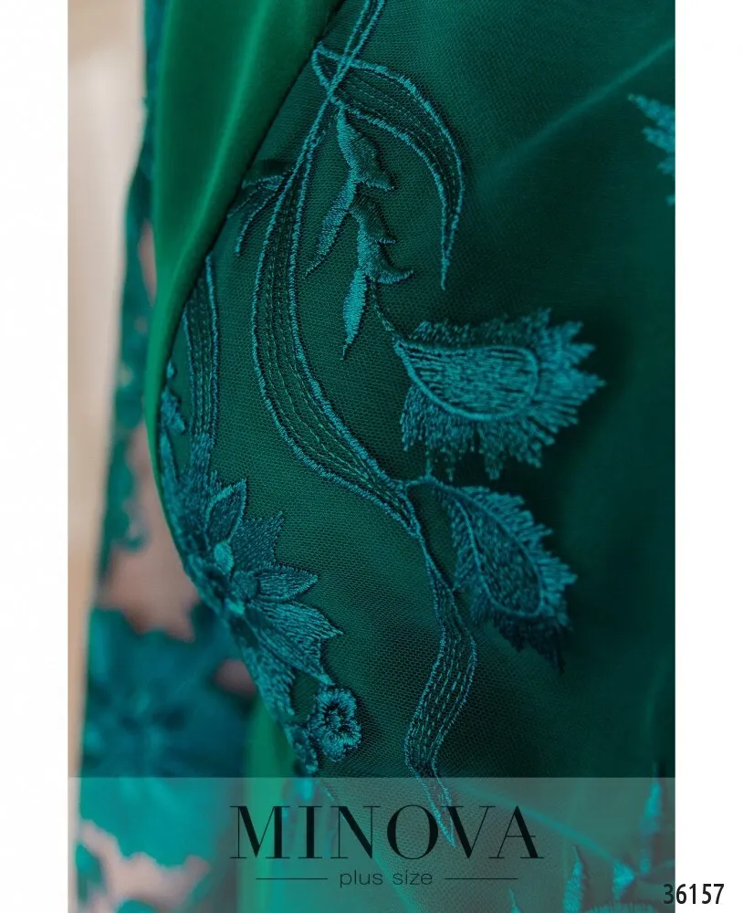 Платье 385А-зеленый Minova