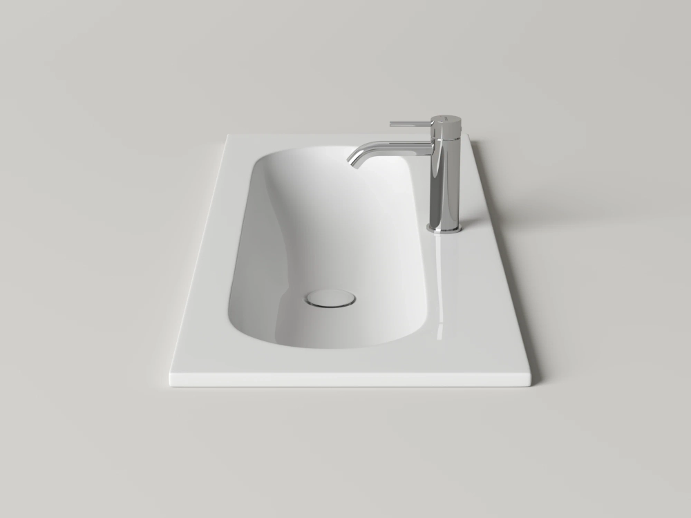 Раковина накладная Ceramicanova Калиста (Calista) 1010x395x120 без перелива, белый, CN6094