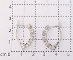 "Виадже" серьги в родиевом покрытии из коллекции "Runway" от Jenavi с английским замком