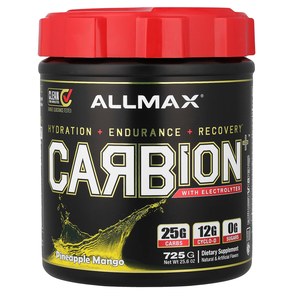 ALLMAX, CARBION+™ с электролитами, ананас и манго, 725 г (25,6 унции)