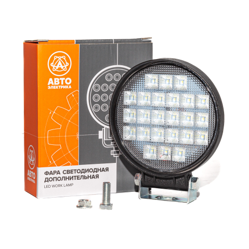 AE72R-24LED-42PC Фара светодиодная дополнительная, круглая 115*42*142, рассеянный свет, 24 диодов, крепление по центру, 72 Вт, 10-30 В