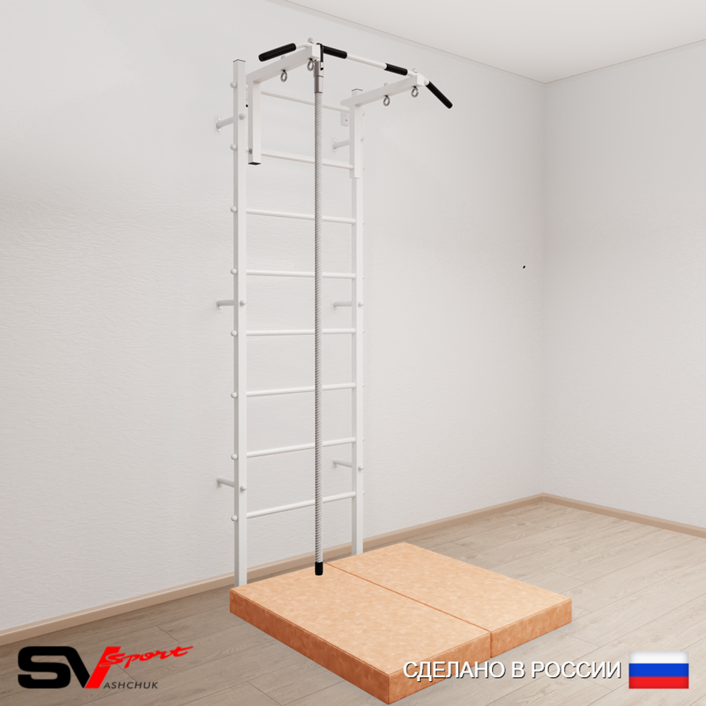 Шведская стенка Sv Sport усиленная 6094 (Турник стандарт/Канат/Мат 1м)