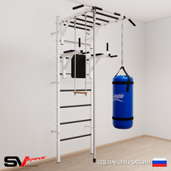 Шведская стенка Sv Sport 5463 (Турник рукоход/Брусья/Канат/Трапеция/Цепь/Мешок 30кг)
