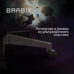 Кресло компьютерное BRABIX "Striker GM-121", синхромеханизм, 2 подушки, экокожа/велюр, черное, 532962