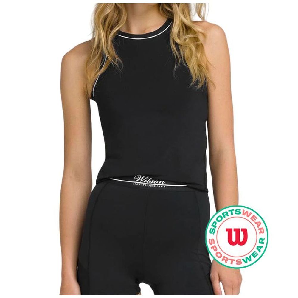 Женский топ теннисный Wilson Fieldhouse Tank Lite Top - black