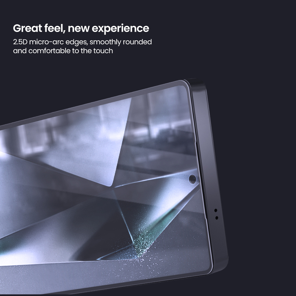 Стекло с прозрачными рамками от Nillkin для Samsung Galaxy S25 Ultra, серия H+Pro Anti-Explosion Glass Screen Protector (в комплекте ванночка для установки)