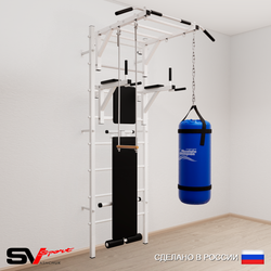 Шведская стенка Sv Sport 5531 (Турник рукоход/Брусья/Скамья/Трапеция/Цепь/Мешок 15кг)