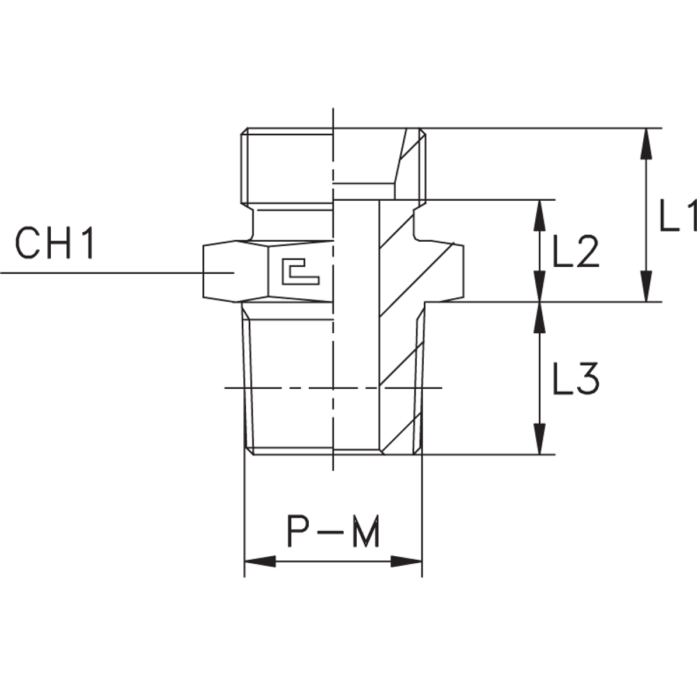 Штуцер FC DL28 NPT 1 (корпус)