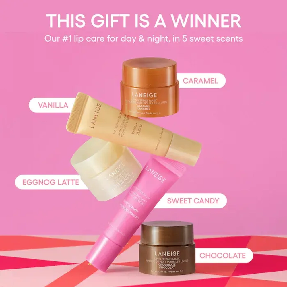 Laneige Midnight Minis Lip Glowy Balm and Lip Sleeping Mask Gift Set
