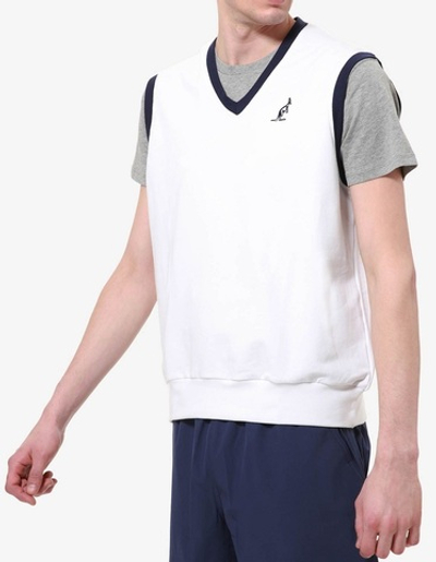 Мужская теннисная жилетка Australian Elastic Fleece Gauzed Gilet - bianco
