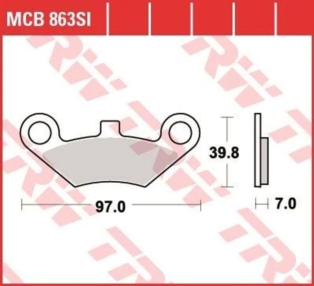 Колодки тормозные дисковые TRW MCB863SI