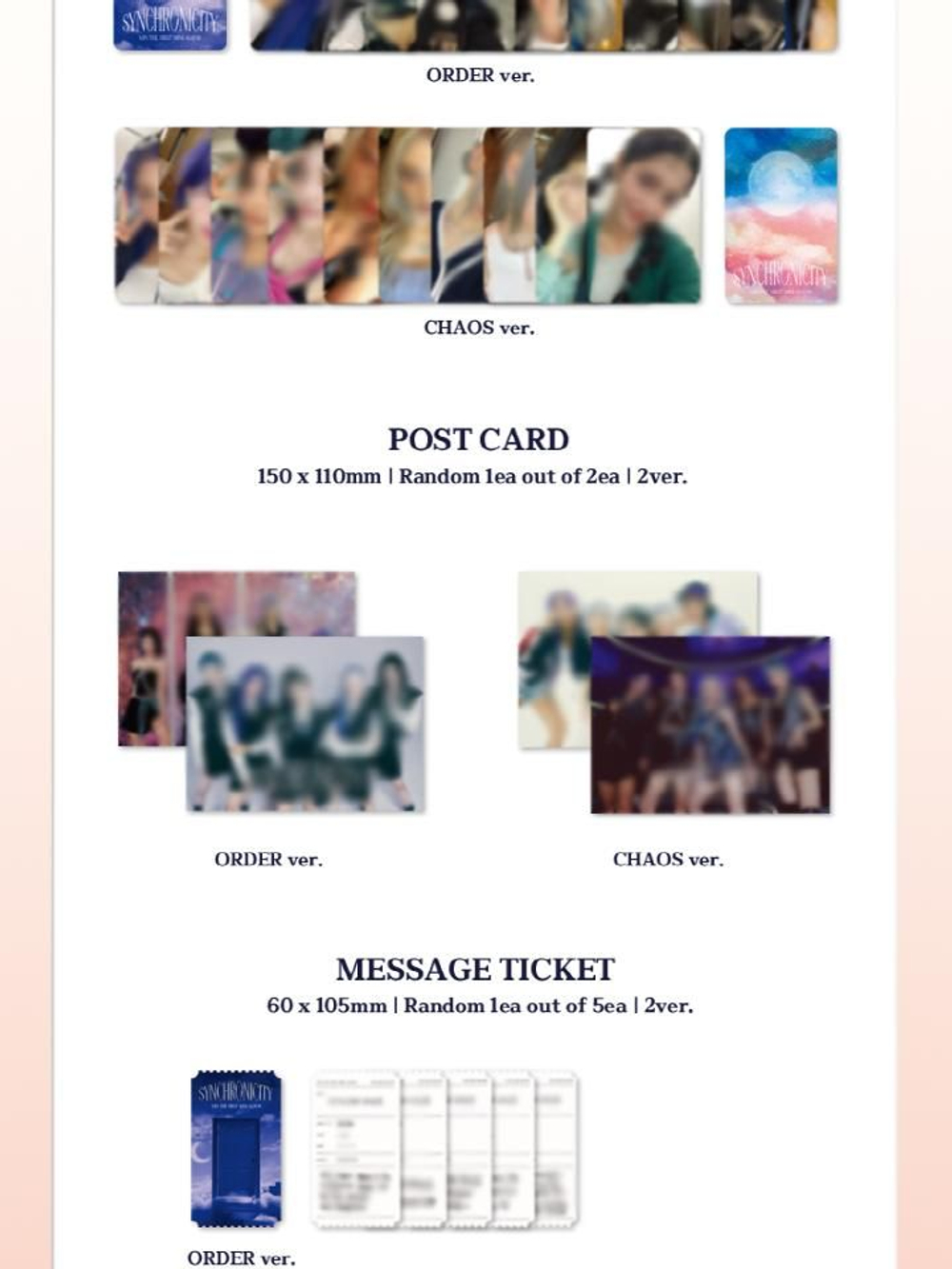 Альбом X:IN - SYNCHRONICITY 1st Mini Album 2 Version SET