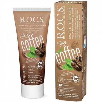 Зубная паста ROCS I like coffee 74 г